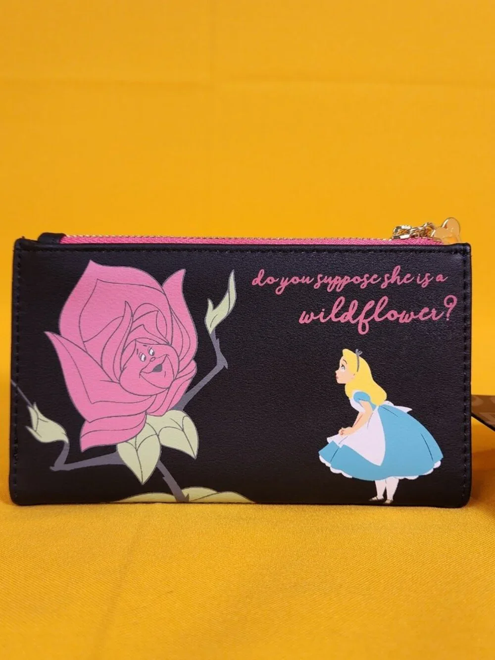 Loungefly Disney Alice in Wonderland Floral Wildflower Butterfly Flap Wallet NEW